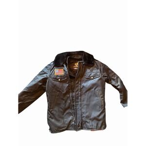 Vintage 80s Aggressor Fireman/Police Removable Bomber Jacket Heavy Duty Size42R